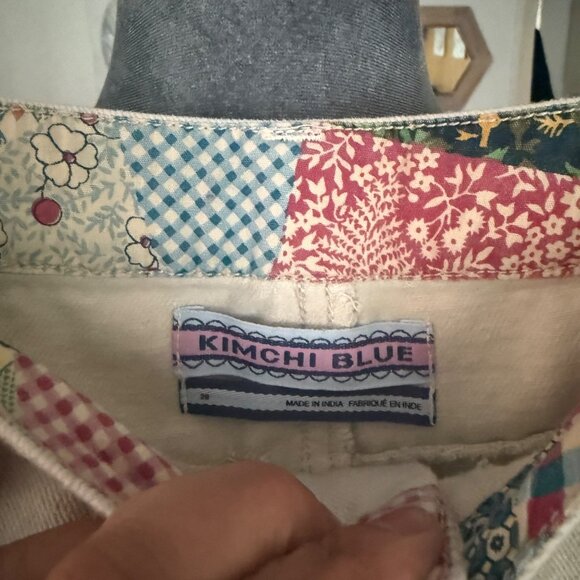 Kimchi Blue Womens Patchwork Star Print Wide Leg Jeans Size 28 - Picture 5 of 8